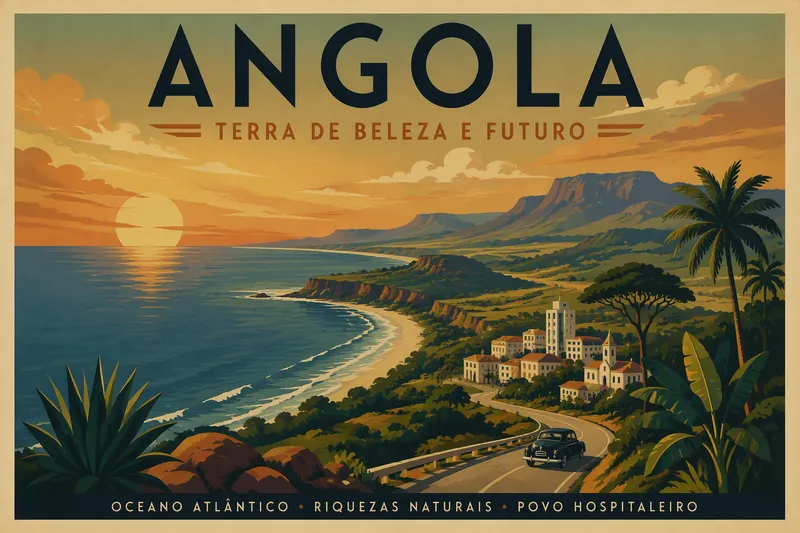 Atlantin rannikko ja Angolan vehreät maisemat Atlantin rannikko ja Angolan vehreät maisemat