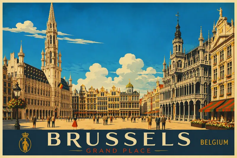 Grand Place -aukion historialliset rakennukset