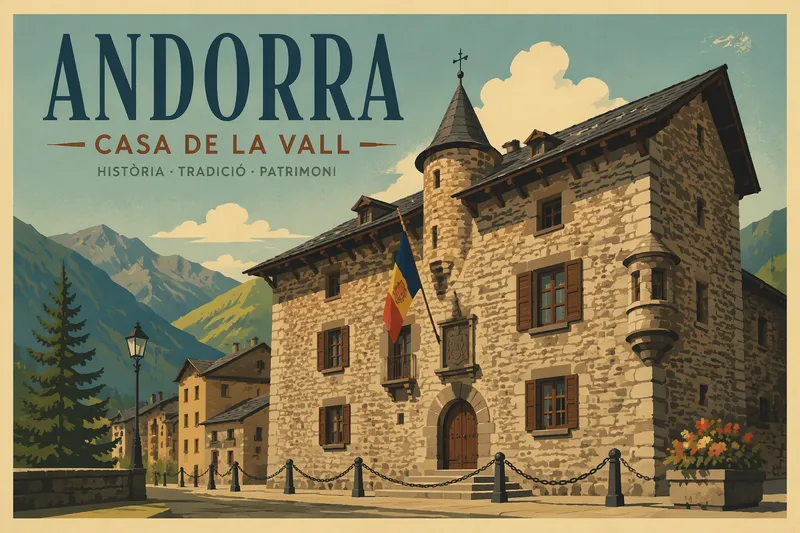 Casa de la Vallin historiallinen kivirakennus Andorrassa