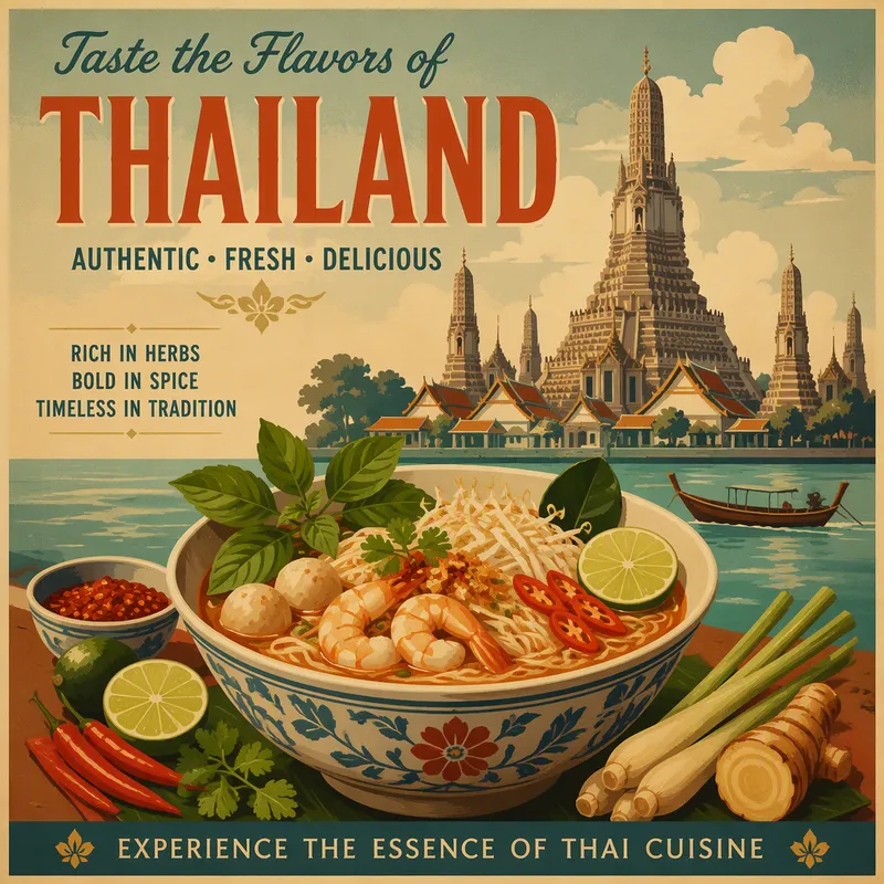 Perinteinen pohjoisthaimaalainen khao soi -nuudelikeitto