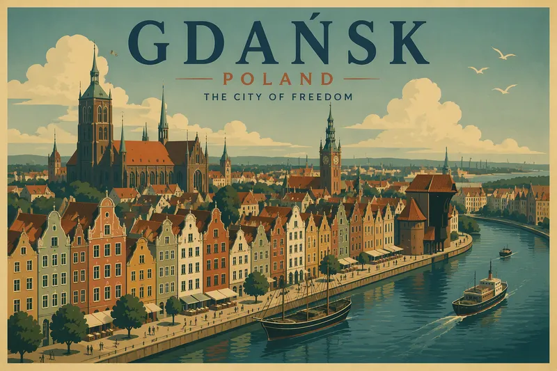 Gdanskin vanhakaupunki ja värikkäät kauppiastalot