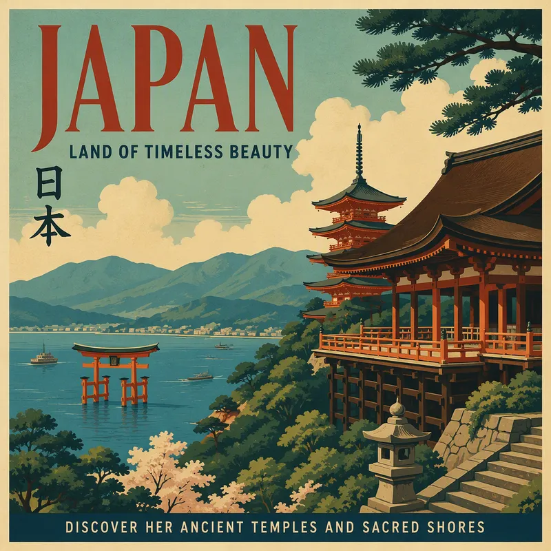 Perinteinen japanilainen temppelirakennus ja vehreä puutarha Perinteinen japanilainen temppelirakennus ja vehreä puutarha
