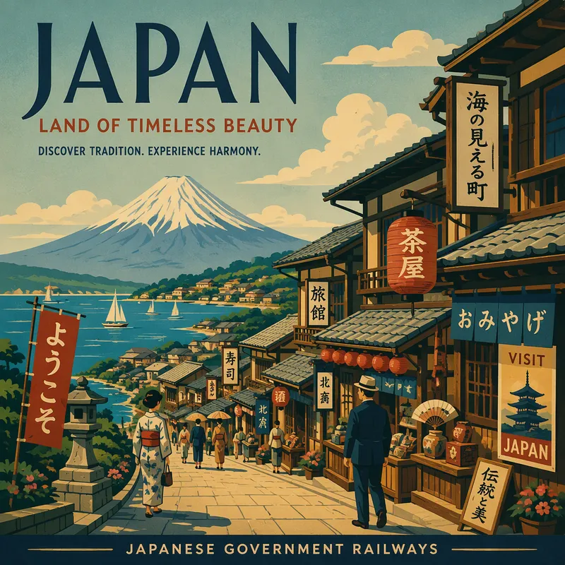 Vilkas katu täynnä perinteisiä japanilaisia kauppoja Vilkas katu täynnä perinteisiä japanilaisia kauppoja