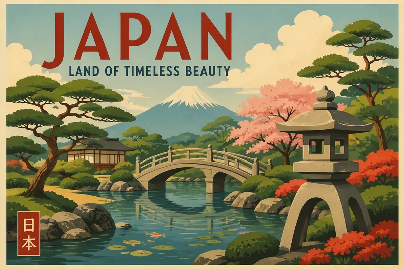 Perinteinen japanilainen puutarha Kanazawassa