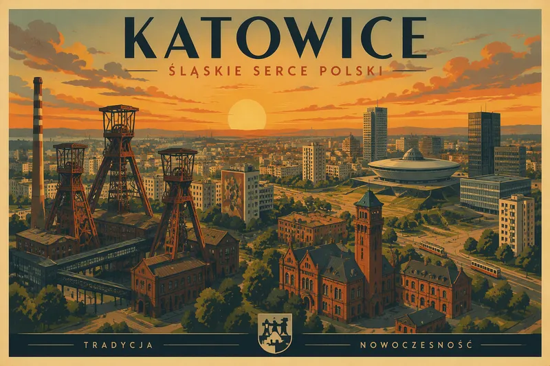 Katowicen kaupungin yleiskuva ja historiallinen arkkitehtuuri