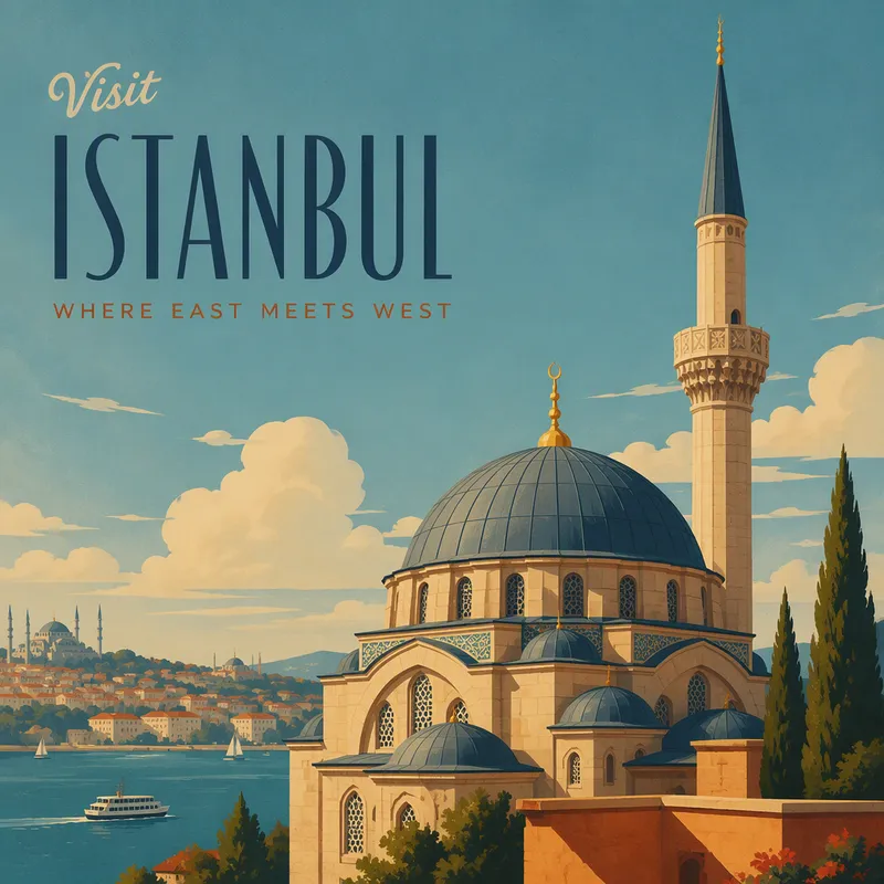 Moskeijan kupoli ja minareetti taivasta vasten