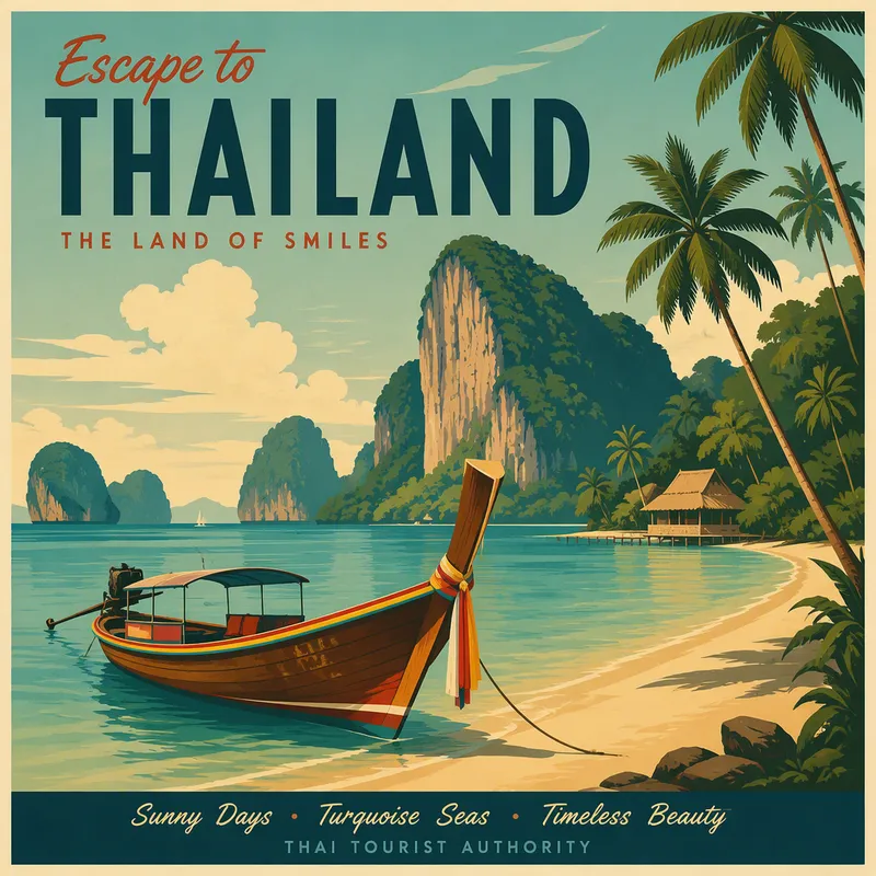 Perinteinen thaimaalainen puuvene ankkurissa tyynessä vedessä Perinteinen thaimaalainen puuvene ankkurissa tyynessä vedessä
