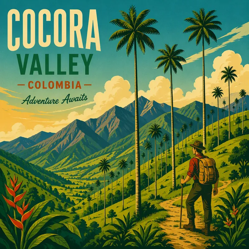 Cocora-laakson kuuluisat vahamaiset palmut