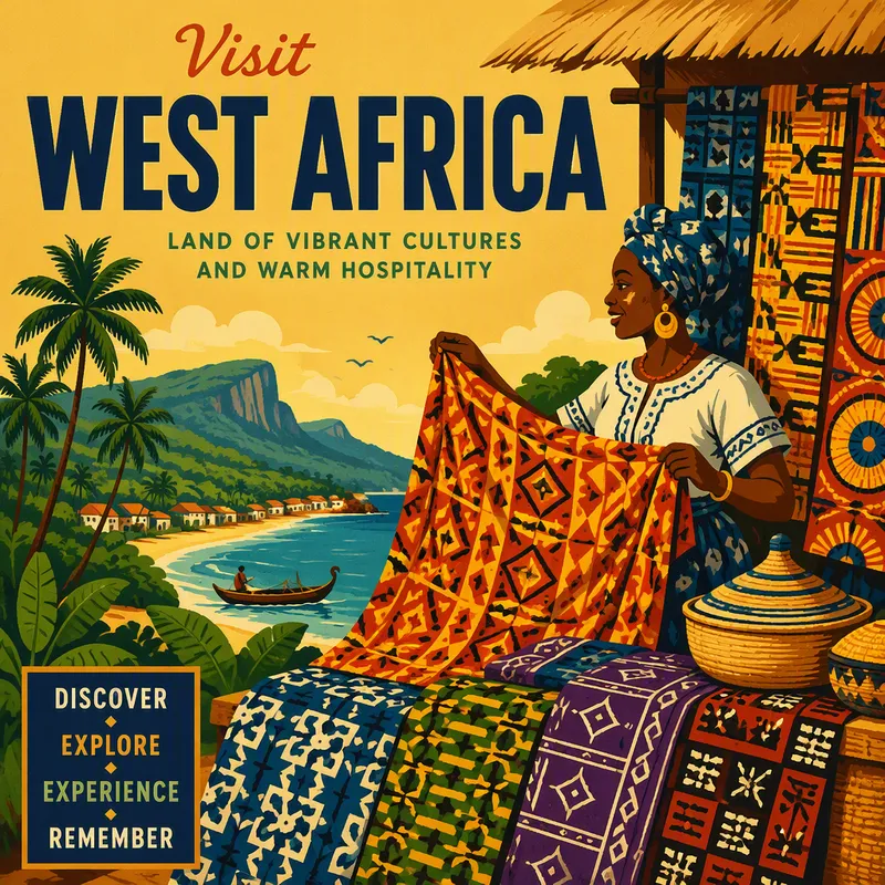 Värikkäitä perinteisiä afrikkalaisia tekstiilejä torilla