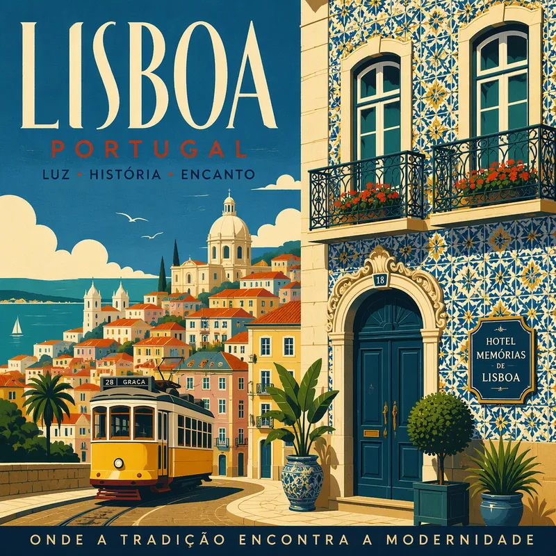 Värikäs portugalilaistyylinen rakennus historiallisella alueella Värikäs portugalilaistyylinen rakennus historiallisella alueella