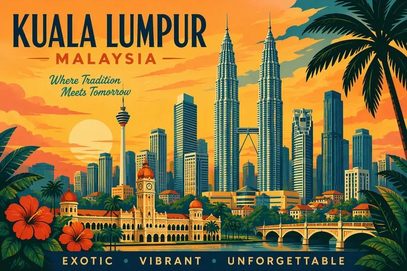 Kuala Lumpurin modernit pilvenpiirtäjät ja kaksoistornit Kuala Lumpurin modernit pilvenpiirtäjät ja kaksoistornit