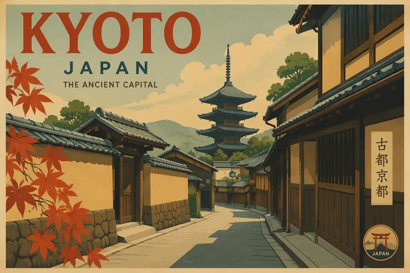 Perinteinen japanilainen katu samurai-talojen välissä