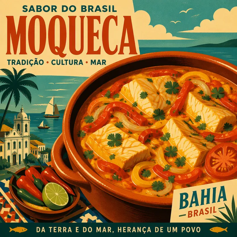 Perinteinen brasilialainen kalapata saviastiassa