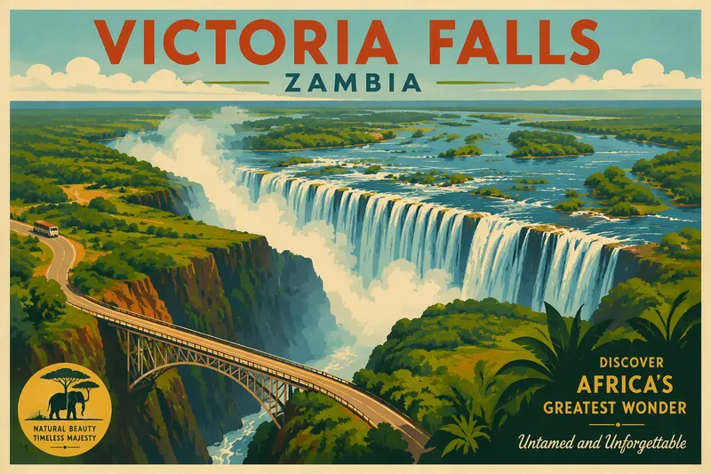 Victoria-putoukset Sambian ja Zimbabwen rajalla