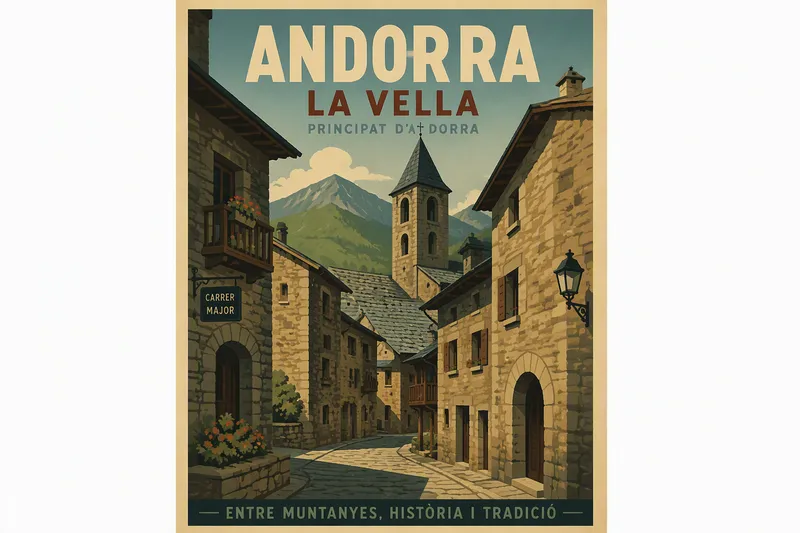 Andorran vanha kaupunki ja kirkon ympäristö