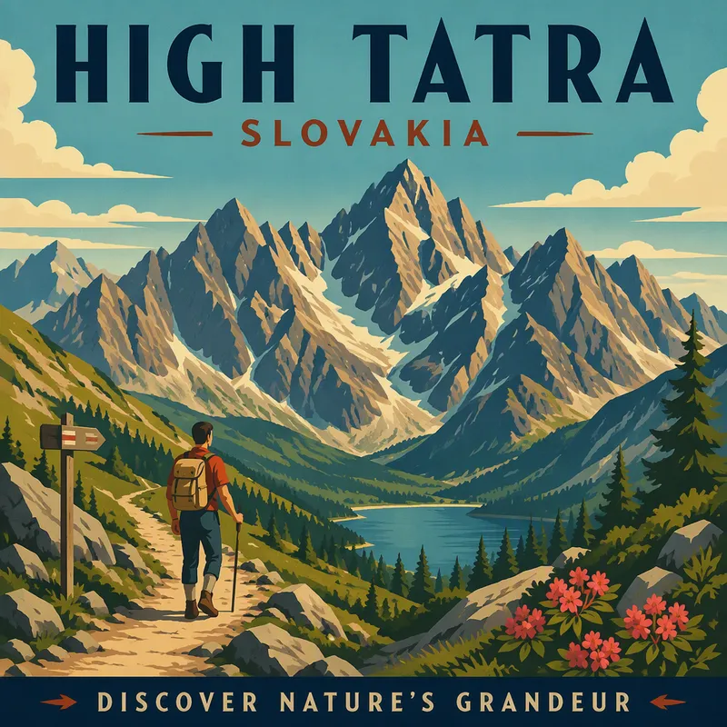 Tatra-vuoriston jylhät maisemat ja vaellusreitti