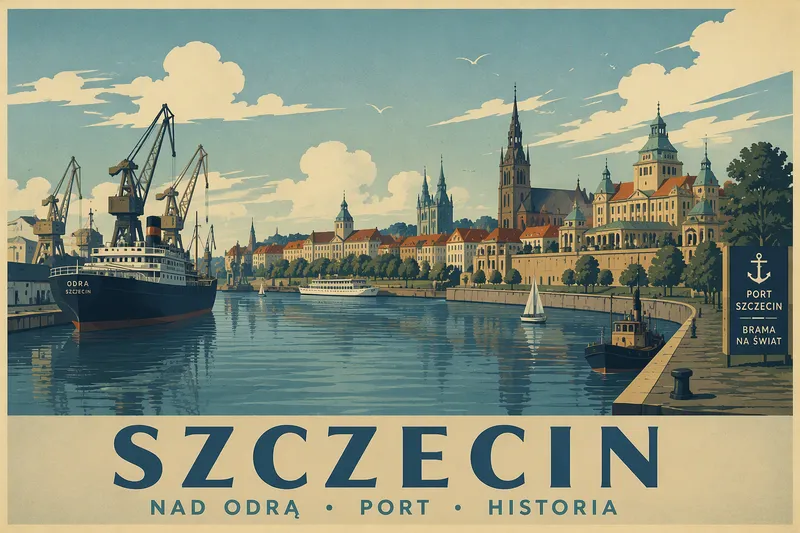 Szczecinin satamakaupunki ja Oder-joki