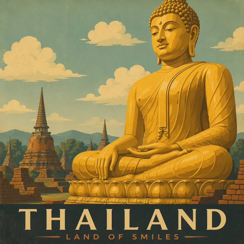 Suuri ja rauhallinen kultainen Buddha-patsas meditoimassa
