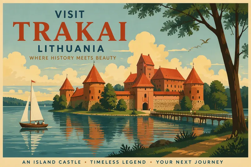 Trakain linna saarella Galvė-järvellä Trakain linna saarella Galvė-järvellä