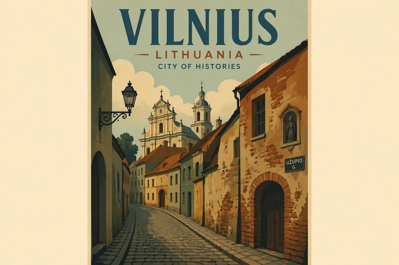 Historiallinen katu Vilnan vanhassakaupungissa