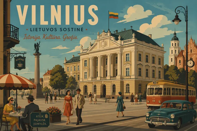 Historiallinen rakennus Vilnan keskustassa