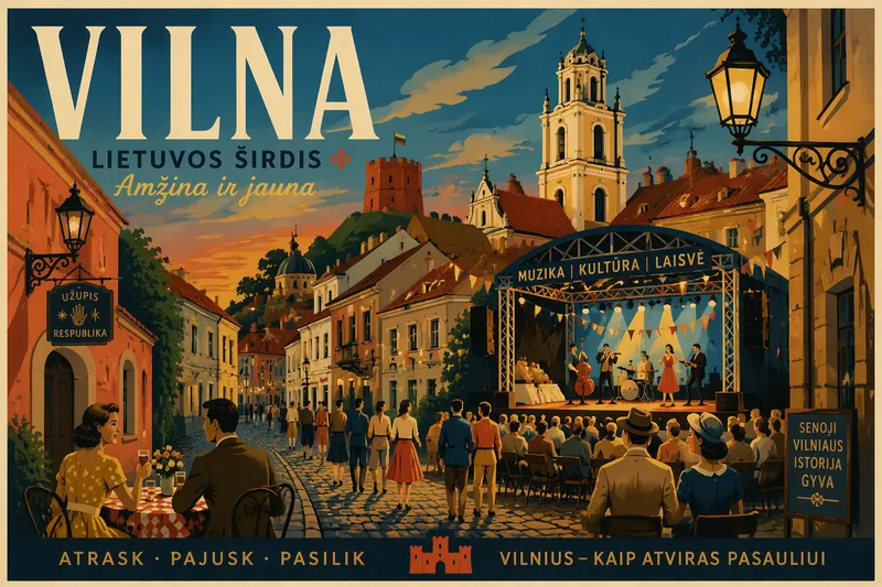 Vilnan vanhakaupunki historiallisessa ympäristössä