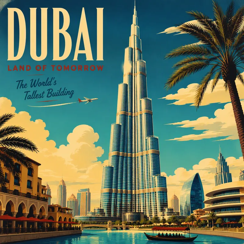 Burj Khalifa nousee korkealle kaupungin yläpuolelle
